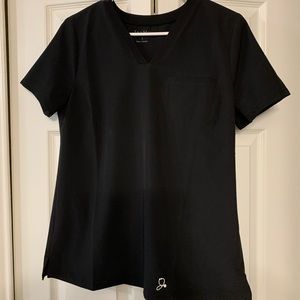 Jaanuu black scrubs top and bottom small